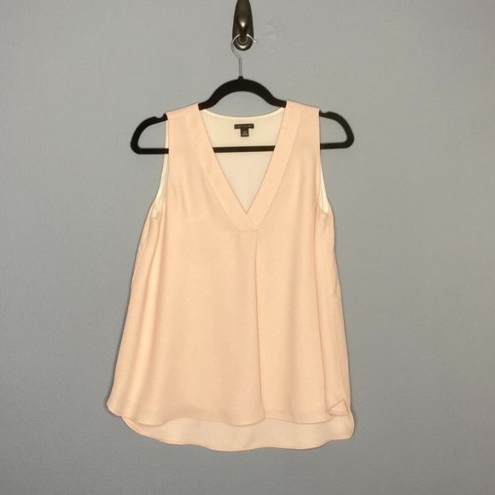 Ann Taylor | Mixed Media Pleat Front Top​​